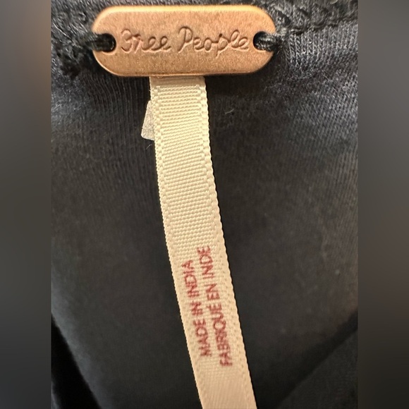 Free People Black Bow Detail Tank Top - Picture 4 of 8